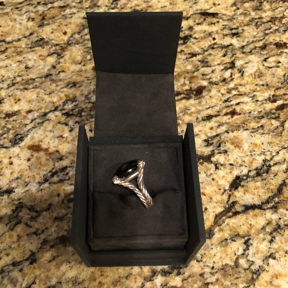 David Yurman Black Onyx Cocktail Ring - Picture 5 of 7